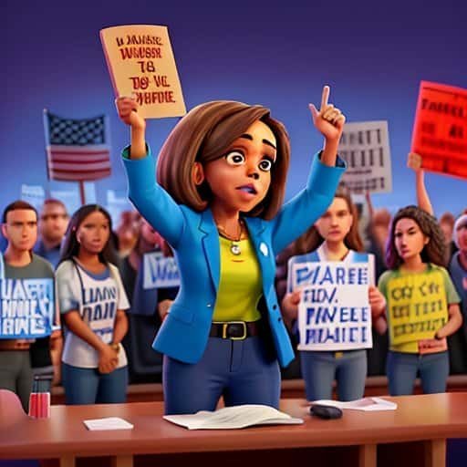 Kamala Harris Faces Off With Protesters: A Comedy of Contradictions